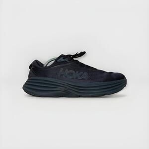 Hoka One One Bondi 8 Mens Size 10.5 Triple Black Running Walking Shoes